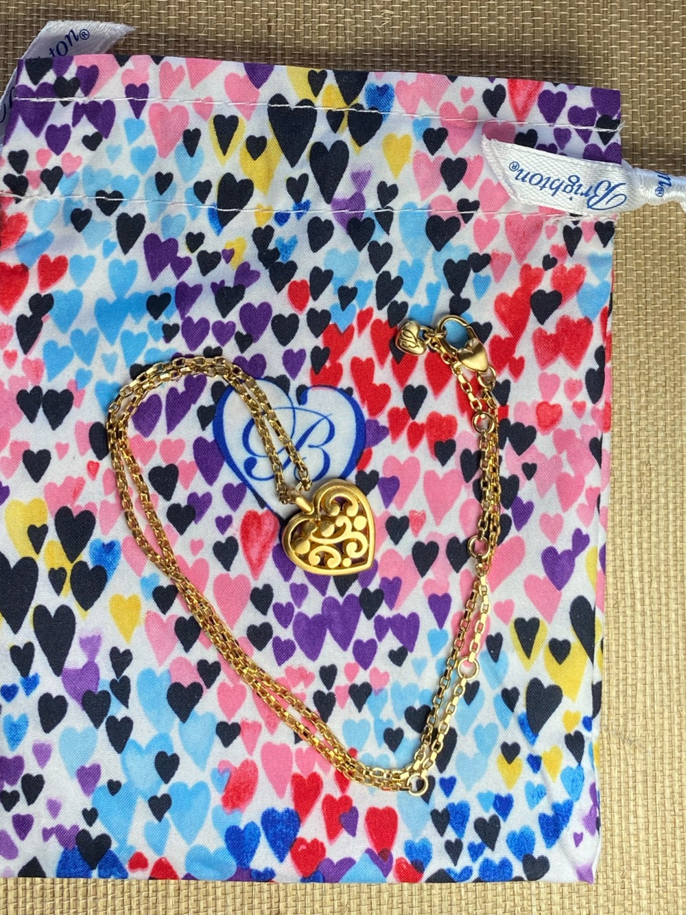 Brighton Contempo Heart Petite Necklace in Gold STYLE - JM7527 Just like new!